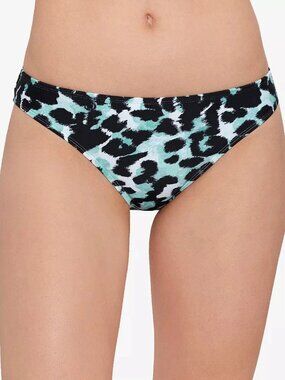 Salt + Cove Juniors Hipster Bikini Swim Bottom, Teal Multi Animal Print, Large